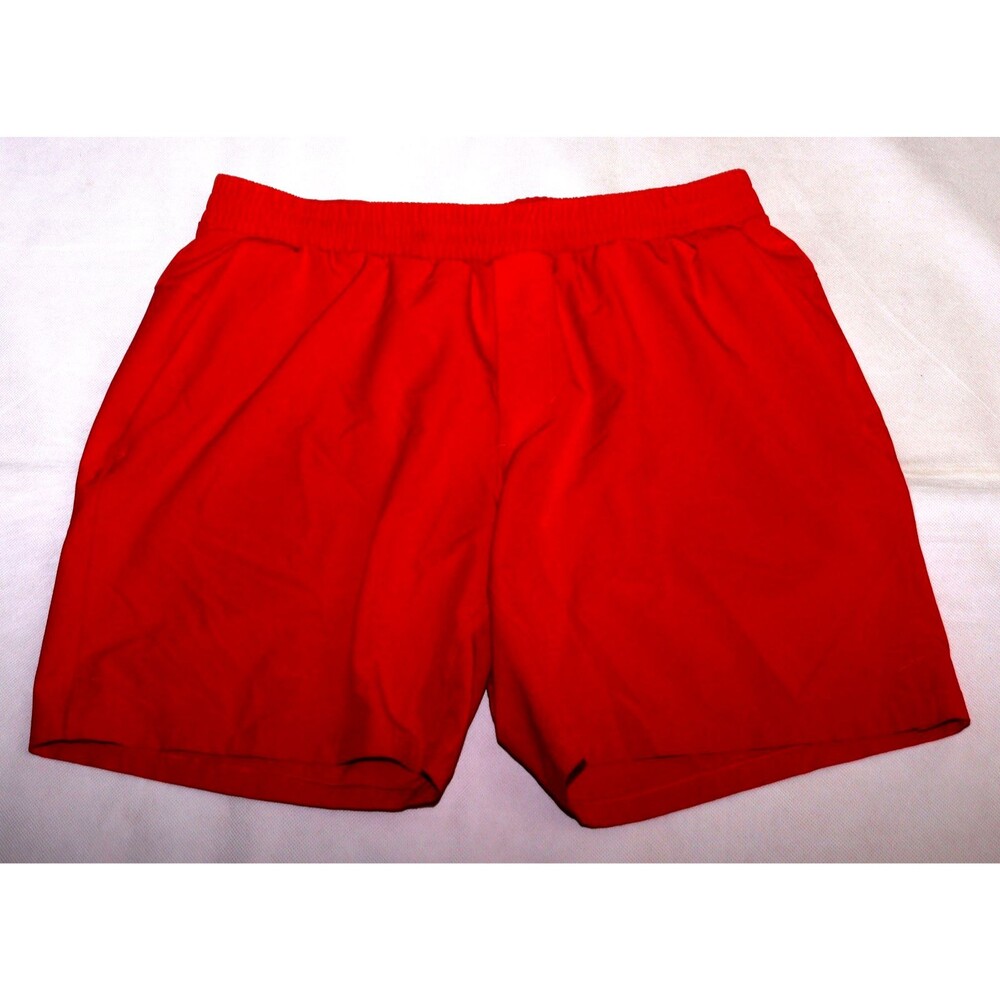 Lululemon Men's Channel Cross Mesh Lined Swim Shorts Red Size XL 7” LM7ACVS